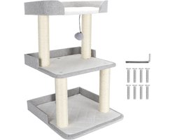 Krabpaal voor katten - Katten klimboom - Binnen en buiten - Stevige anti-kantelbasis - 50x46x13 cm