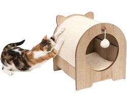 Krabpaal: Krabpaal voor katten - Katten klimrek - Spelen en krabben - Modern design - 30x24x21cm
