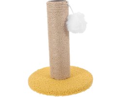 Krabpaal Voor Katten - Katten Krabmeubel - Spelen Klimmen - Stabiele Vlakke Basis - 22.5x22.5x22.5 cm - Geel