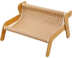 Krabpaal voor katten - Kattenbank Klauwbank - Meubels Beschermen - Natuurlijk Sisalhout - 54.1 x 18.8 x 10.6 cm - Wit