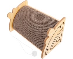 Krabpaal Voor Katten - Kattenkrabben Hout - Katten Binnen - Stabiel Houten Frame - 39x39x39 cm - Zoals Getoond