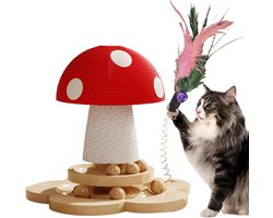 Krabpaal voor Katten - Kattenkrabmeubel Klimpaal - Katten Verrijking - Paddenstoel Design - 25x25x19 cm - Niet gespecificeerd