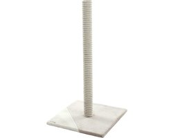 Krabpaal: Krabpaal voor katten - Klimmeubel - Krabbelen en spelen - Stevige constructie - 45x45x87cm - Grijs
