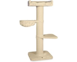 Krabpaal voor Katten - Klimmeubel Krabmeubel - Spelen en Krabben - Extra stabiele bodemplaat - 60x100x153 cm - Crème