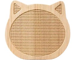 Krabpaal: Krabpaal voor katten - Krabkussen kitten - Krabben en spelen - Massief houten constructie - 36x30x2 cm - Natuurlijk hout