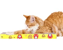 Krabpaal: Krabpaal voor Katten - Krabmat Kat - Meubels Beschermen - Golfkarton Materiaal - 44.5 x 21 x 4 cm - Bruin