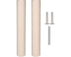 Krabpaal: Krabpaal voor Katten - Krabmeubel Sisal - Meubels Beschermen - Stabiele Sisal Constructie - 30 x 7 x 7 cm