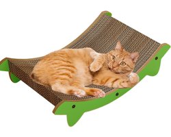 Krabpaal: Krabpaal voor katten - Krabmeubel speelgoed - Meubels beschermen - Verwisselbare onderdelen - 50 x 12 x 27 cm - Groen
