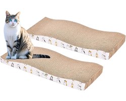 Krabpaal voor Katten - Krabplank Krabmat - Krabben en Spelen - Dubbelzijdig Gebruik - 42.5 x 20 x 3 cm