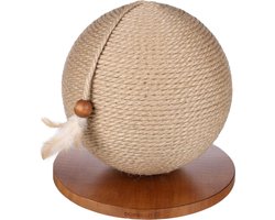 Krabpaal voor katten - Krabspeelgoed met touw en veer - 29 x 29 x 28 cm