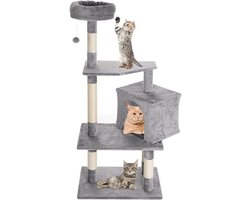 Krabpaal voor Katten met Huisje, Speelbal en Dek – Krabben, Spelen en Rusten in Één