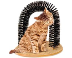 Krabpaal voor Katten met Massageborstel voor Zelfverzorging en Haarverwijdering