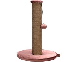 Krabpaal voor katten - roze - 35 x 35 x 60 cm