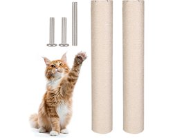 Krabpaal: Krabpaal voor katten - Sisal paal - Natuurlijk krabgedrag - Robuuste constructie - 32.1 x 14.5 x 7.2 cm