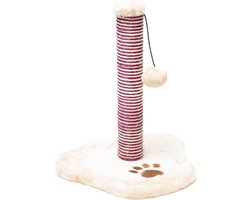 Krabpaal voor katten speelboom - beige - 39 cm met bal - Aqpet Krabpaal