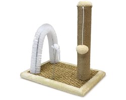 Krabpaal voor katten - Verticale Krabpaal met Speelgoed en Nagelslijper - 40 x 29 x 42 cm