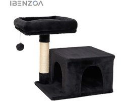 Krabpaal voor katten - Zwart - 50 cm - Pluche