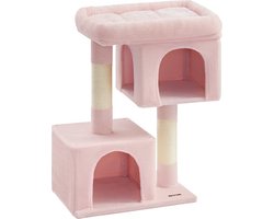 Krabpaal XL – Met groot platform in pastelroze