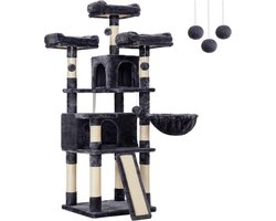 Krabpaal XXL - Kattenklimmen - Spelen en rusten - Stevig en duurzaam - 54 x 49 x 169 cm