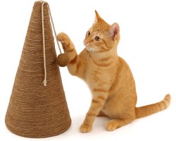 Krabpaal Zeegras voor Katten 30x30x50 cm met Speeltje