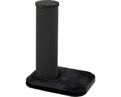 Krabpaal: Krabpaal Zolux City Cat 1 - Grijs - Met Sisal - 62 cm Hoog, 47x39 cm Basis