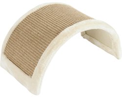 Krabplank Brug - Klimmeubel - Kattenvermaak - Staande Krabmogelijkheid - 60x60x85 cm - Beige