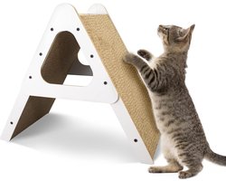 Krabplank driehoek golfkarton omkeerbaar katten krabkarton Premium krastextuur - meubelbescherming klimrek kat