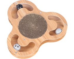 Krabplank fidgistar houtkleurig - 35x35x4,2cm