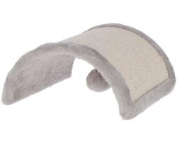 Krabplank: Krabplank Half Moon - Kattenkrabber - Katten Krabben - Met Sisal Oppervlak - 26x22x11 cm - Grijs