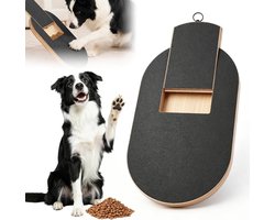 Krabplank: Krabplank Hond - Met Beloningsvak - Inclusief 2 Extra Schuurpapieren - Nagelkrabbord Hond - 43 x 25 cm - Geschikt voor Kleine, Middelgrote & Grote Honden - Zwart