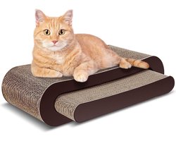 Krabplank karton 2-in-1 duurzame boardpad kattenkrabplank loungebed 43 x 20 x 11 cm