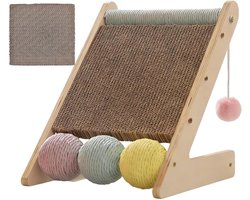 Krabplank: Krabplank Karton - Kattenspeelgoed - Kattenvermaak - Met Bal - 46 x 26.5 x 9 cm - Niet gespecificeerd