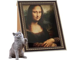 Krabplank: Krabplank Kat - Kattenbed Krabpaal - Meubels Beschermen - Schildervorm Ontwerp - 58x48x6.5 cm - Grijs