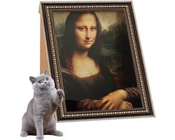 Krabplank: Krabplank Kat - Kattenkrabber Bed - Nagels Slijpen - Gegolfd Karton - 44 x 34 x 52 cm - Grijs