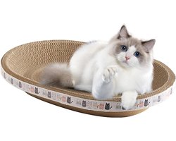 Krabplank Kat - Krabmeubel Golfkarton - Meubels Beschermen - Hoge Dichtheid Materiaal - 47 x 32 x 9 cm