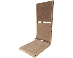 Krabplank: Krabplank Kat - Krabpaal Krabkarton - Kattenvermaak - Multifunctioneel Ontwerp - 39 x 26 x 60 cm - Multicolor