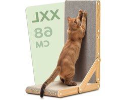 Krabplank: Krabplank Kat - Krasmat Huisdier - Nagelverzorging Kat - Extra Krasbestendig Karton - 68 cm - Bruin