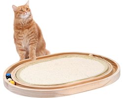 Krabplank Kat met Sisal en Speelgoedbal - Krabmat voor Klauwverzorging en Ontspanning (43x33cm)