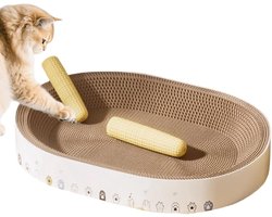 Krabplank Kat - Rustbed Speelmat - Meubelbescherming Slaap - Duurzaam Golfkarton - 45x31x10 cm