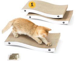 Krabplank: Krabplank Katten - Krabkussen Krabmat - Meubels Beschermen - Omkeerbaar Dubbel Gebruik - 40x20x53 cm - Karton