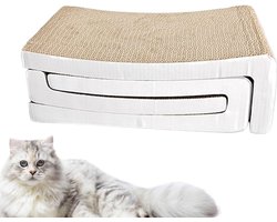 Krabplank: Krabplank Katten - Krabmat Klimspeelgoed - Klauwverzorging - Ruimtebesparend Design - 43 x 25 x 16 cm - Grijs