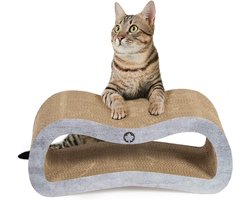 Krabplank Orbit Petite in betonlook - Duurzaam krabmeubel voor katten