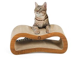 Krabplank Orbit Petite - Walnoot - Duurzaam Krabmeubel voor Katten met Kattenkruid