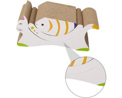 Krabplank: Krabplank Set - Krabpaal Katten - Meubels Beschermen - Modulair Ontwerp - 44x23x17 cm - Khaki