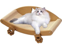 Krabplank: Krabplank voor Katten - Katten Ligbed Krabmeubel - Meubels Beschermen - Dubbele Functie - 64 x 25 x 9 cm