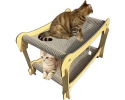 Krabplank voor katten - Kattenkrabmat - Meubels beschermen - Dubbellaags ontwerp - 54 x 12 x 26 cm - Niet gespecificeerd