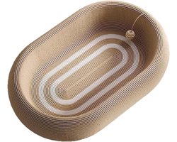 Krabplank: Krabplank voor katten - Kattenmeubel Sisal - Meubels Beschermen - Gezellige Rustplaats - 61 x 41 x 14 cm - Natuurlijk