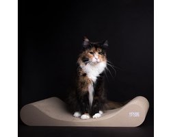 Krabplank voor katten - Krabmat bank - Spelen en ontspannen - Duurzame kartonnen constructie - 68x27x12cm - Natuurlijk