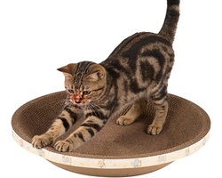 Krabplank: Krabplank voor katten - Krabmat kattenspeelgoed - Klauwverzorging kat - Duurzaam karton - 36 x 36 x 5.5 cm - Natuurlijk