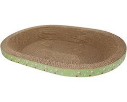 Krabplank: Krabplank voor katten - Krabmeubel Karton - Meubels Beschermen - Slijtvast Materiaal - 43x28x8cm - Geel Groen